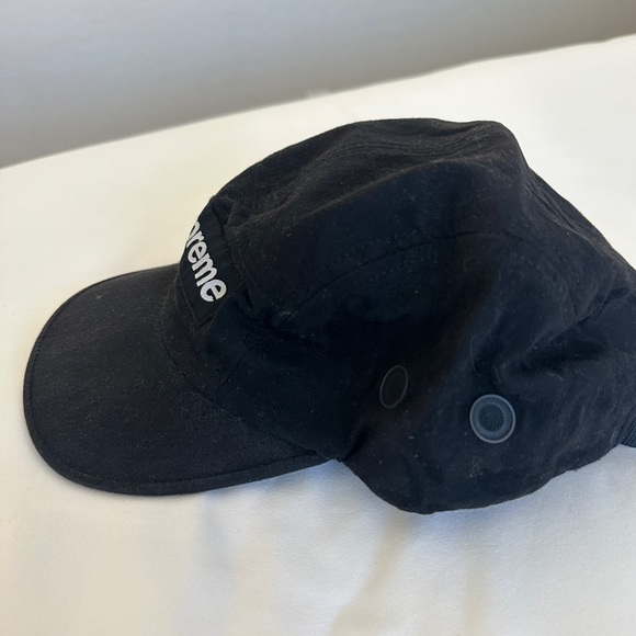 Supreme Cotton Camp Cap in Black - Picture 3 of 5